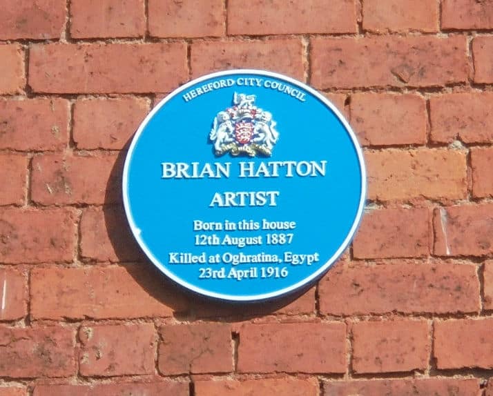 Plaque dedicated to Brian Hatton